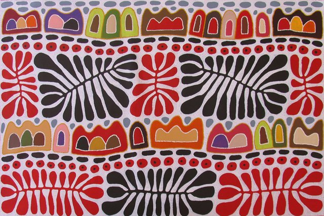 'Uwalkie Watiya Tjuta' by Mitjili Napurrula, Indigenous Australian artist from the Northern Territories #womensart