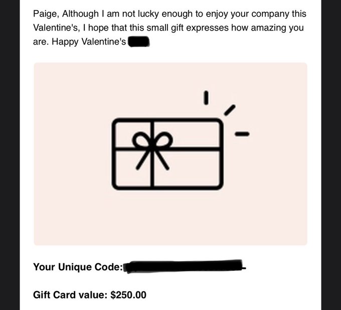 This Agent Provocateur gift card couldn&rsquo;t have come at a better time!  Thank you for the lovely gifts