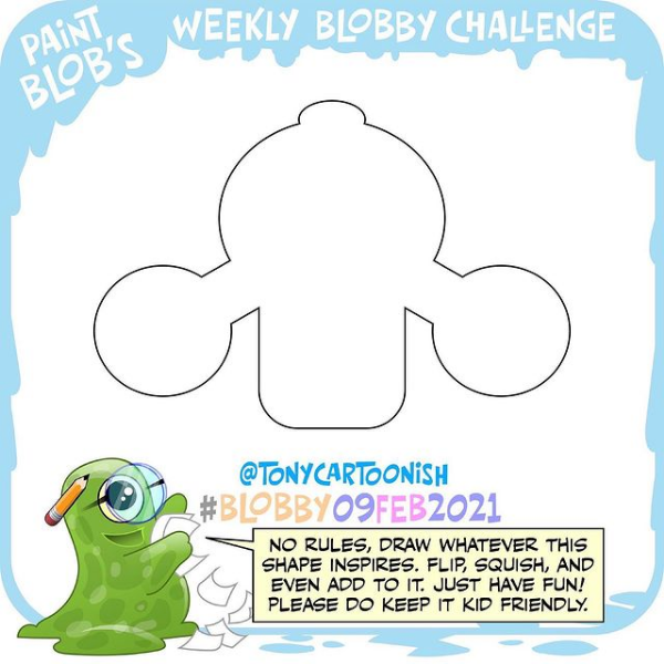 OswaldRaynaud's tweet photo. Nouveau Shape Challenge sur le compte de @tonycartoonish et voici que mon bestiaire s’agrandit avec la capture d'une nouvelle créature !! #blobby09feb2021 #tcShapeChallenge #drawingexercises #artchallenge #drawingchallenge #shapechallenge #sketch #sketchbook #carnet https://t.co/W9QMmYGbji