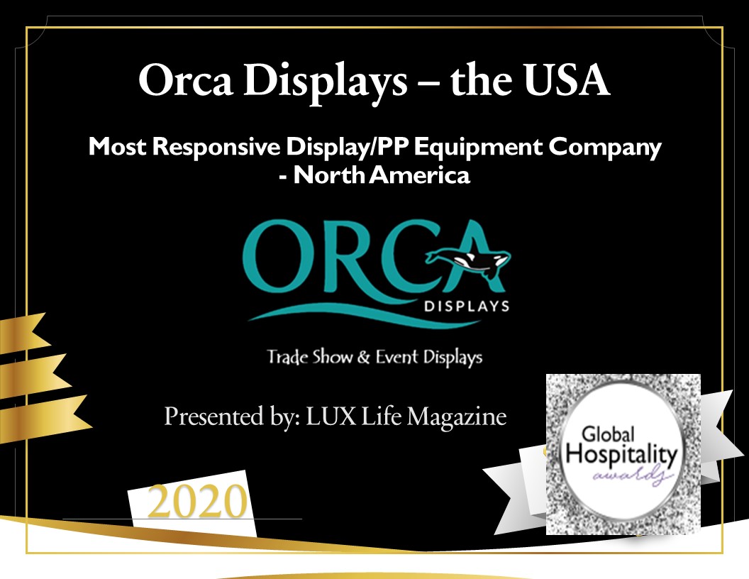 OrcaDisplays's tweet photo. We are beyond excited to share that we were awarded "Most Responsive Display/PP Equipment Company - North America" via @LuxLifestyleMag 2020 Hospitality Awards. https://t.co/GoDIWYbmdO
#hospitalityawards #mostresponsive #customerservice #customersatisfaction #ppe #luxlife https://t.co/lHi8pShVns