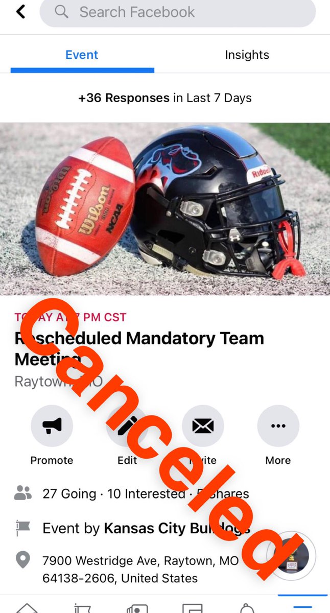 KCBulldogGang's tweet photo. Tonight’s meeting is canceled, practice will begin tomorrow 6:45 pm at:
Temple of Truth
7900 Westridge Raytown, MO 64138

We WILL be indoors.
Bring your helmets! https://t.co/zzrKSJouoH