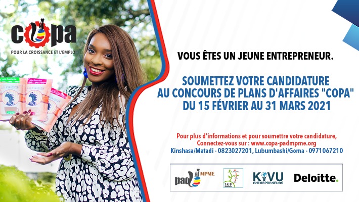 padmpme's tweet photo. Le projet cible en particulier les jeunes entrepreneurs localisés à Kinshasa, Matadi, Goma et Lubumbashi et intervenant dans des secteurs productifs de l’agro-transformation, l’industrie légère, les services à valeur ajoutée. Les jeunes femmes sont particulièrement encouragées. https://t.co/hQ4tEVx3zp