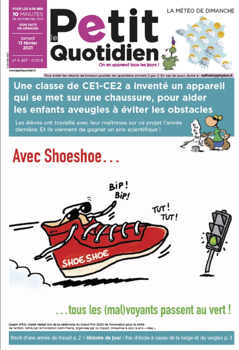 _Leroy_Pauline's tweet photo. #ShoeShoe : un super projet de robotique qu'on a eu plaisir à raconter au @petitquotidien grâce à l'enthousiasme de l'enseignante @ETaphanel
@savantures @FSaint_Pierre https://t.co/UXvjG4t9Xm