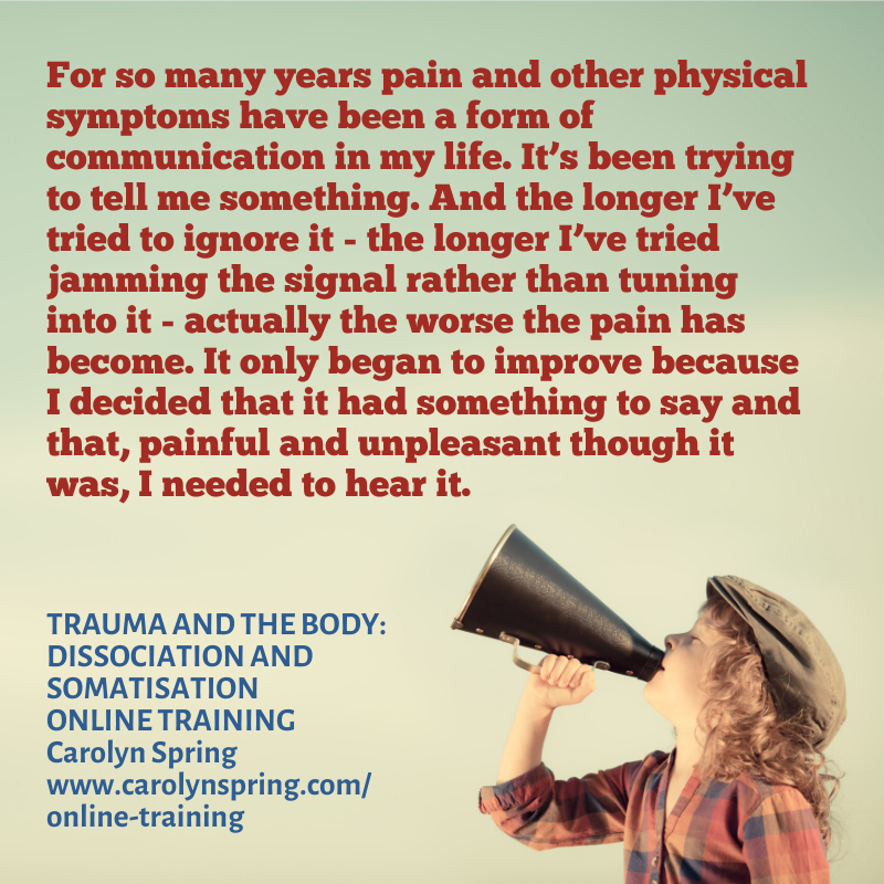 CarolynSpring's tweet photo. Often ‘the body remembers’ what the mind cannot. Explore the mind-body connection and how trauma manifests physically as well as psychologically with this fascinating course.

https://t.co/f8u7FM0tLG 

#trauma #dissociation #DID #therapy #ACEs #recovery #somatisation #mindbody https://t.co/OF9sYBvb6G