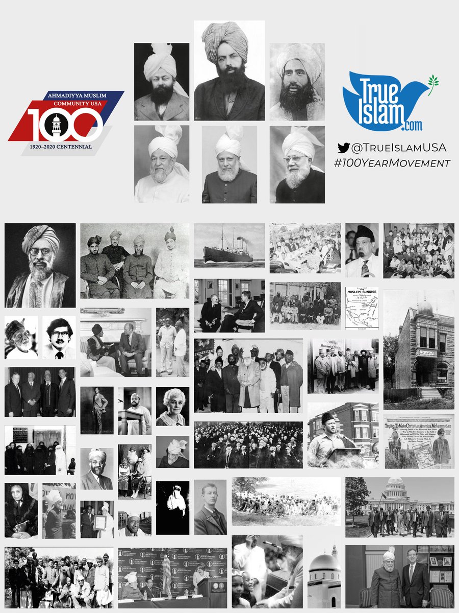 Stay tuned for more on the history of Ahmadi Muslims in the US and the message of the  #PromisedMessiah this week. (16/16)  #100YearMovement