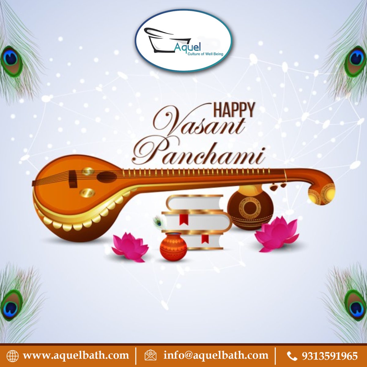 aquelbath's tweet image. Happy Basant Panchami! 
I pray to Goddess Saraswati for you that, this great occasion of Basant Panchami, May bring huge wealth of knowledge for you &amp;amp; May you be blessed by Goddess Saraswati. 
Wish you a joyful Basant Panchami.
#basantpanchami #basant_panchami #aquelbath