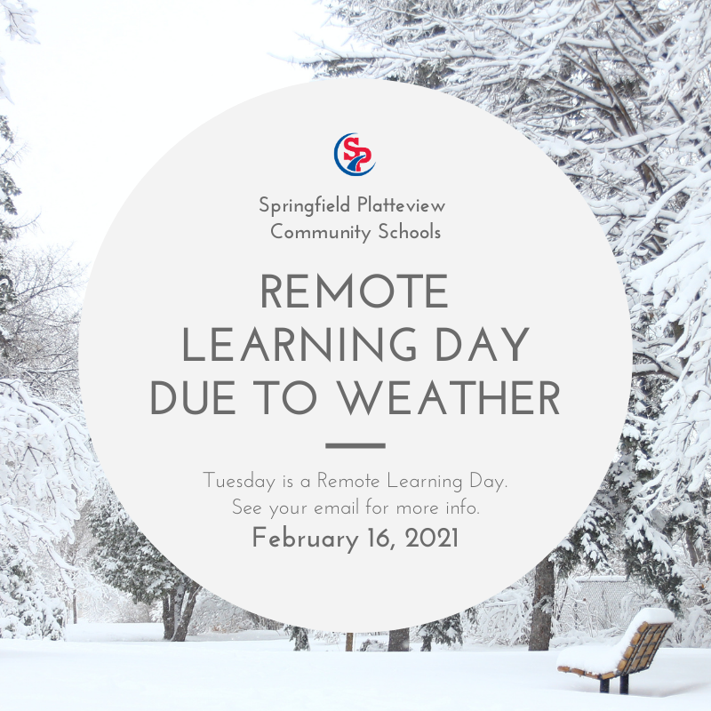 SpringfieldPV's tweet image. Tomorrow will be a Remote Learning Day for SPCS.