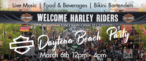 Let’s get our minds off of these frigid temperatures we’ve been experiencing &amp; think about heating it up at the Daytona Beach Party! ☀️