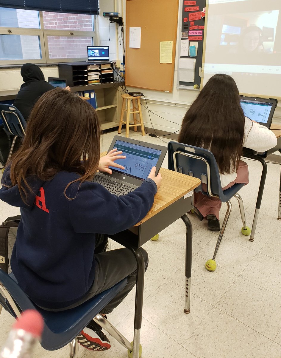 Mrs_Moylan_Math's tweet image. Students use WhiteBoard.fi to draw what they did this weekend. Time spent connecting with students is time well-spent. #studentconnection #bravesspotlight