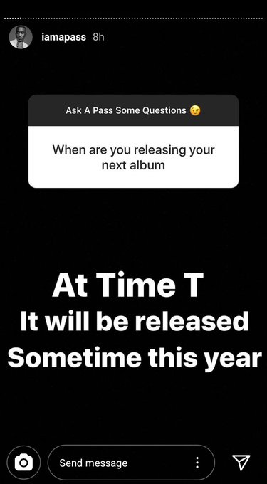 Hint on potential arrival of the album