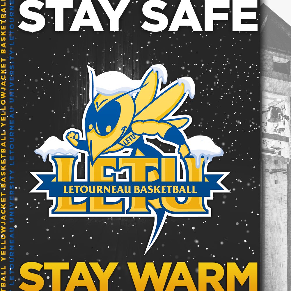 Are we still in Texas?!

Please stay safe and stay warm!

We will keep everyone updated on any schedule changes that are made for LETU Men’s Basketball this week.

#TheLETUWay #ASChoops #d3hoops #WinterStormUri #SnowingInTexas