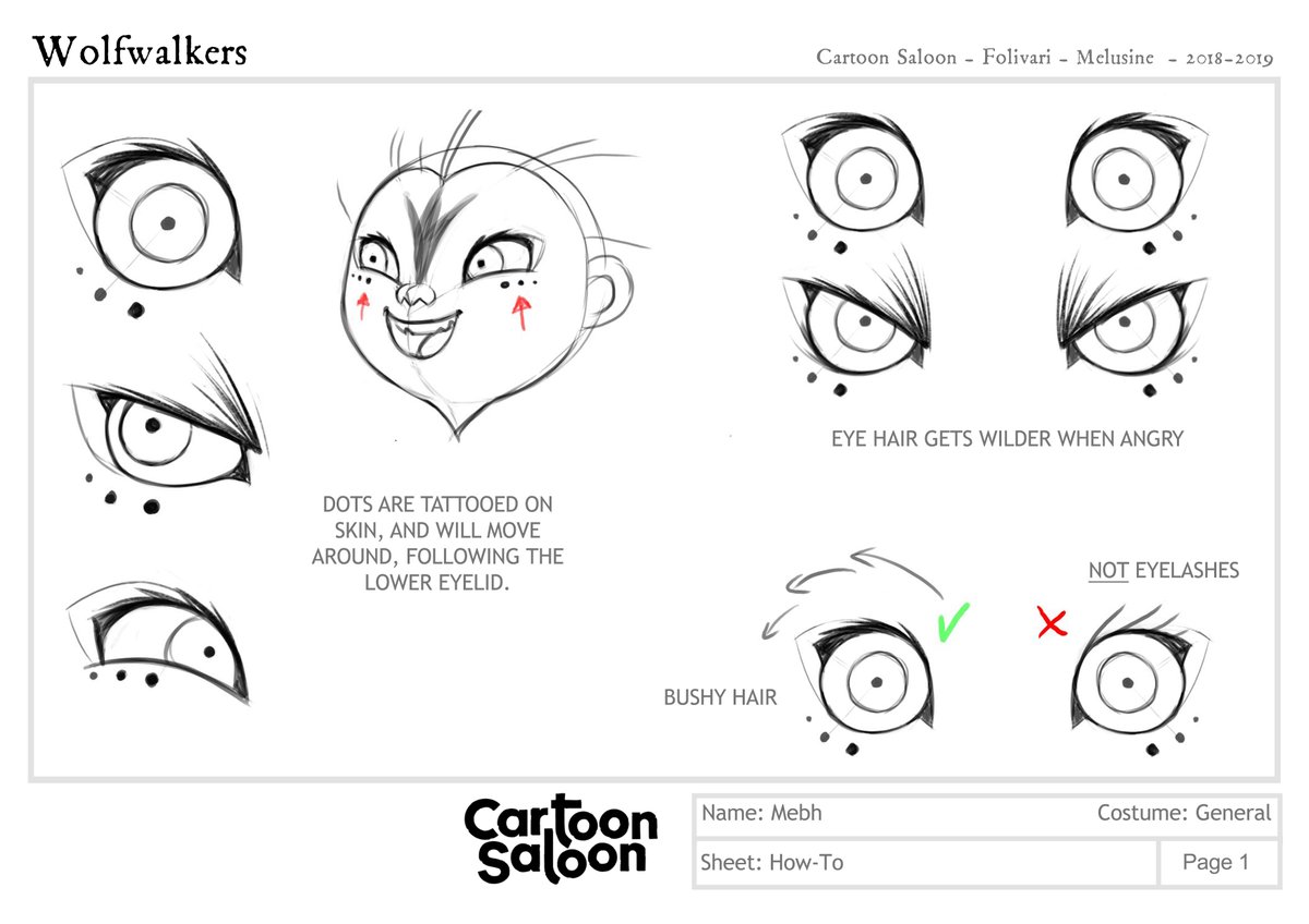 Sandra Andersen More Of My Work From Wolfwalkers Character Based On Amazing Concept Work By Tommmoore Rossstewartart And Other Great Artists I Created These Sheets To Help The Team Understand