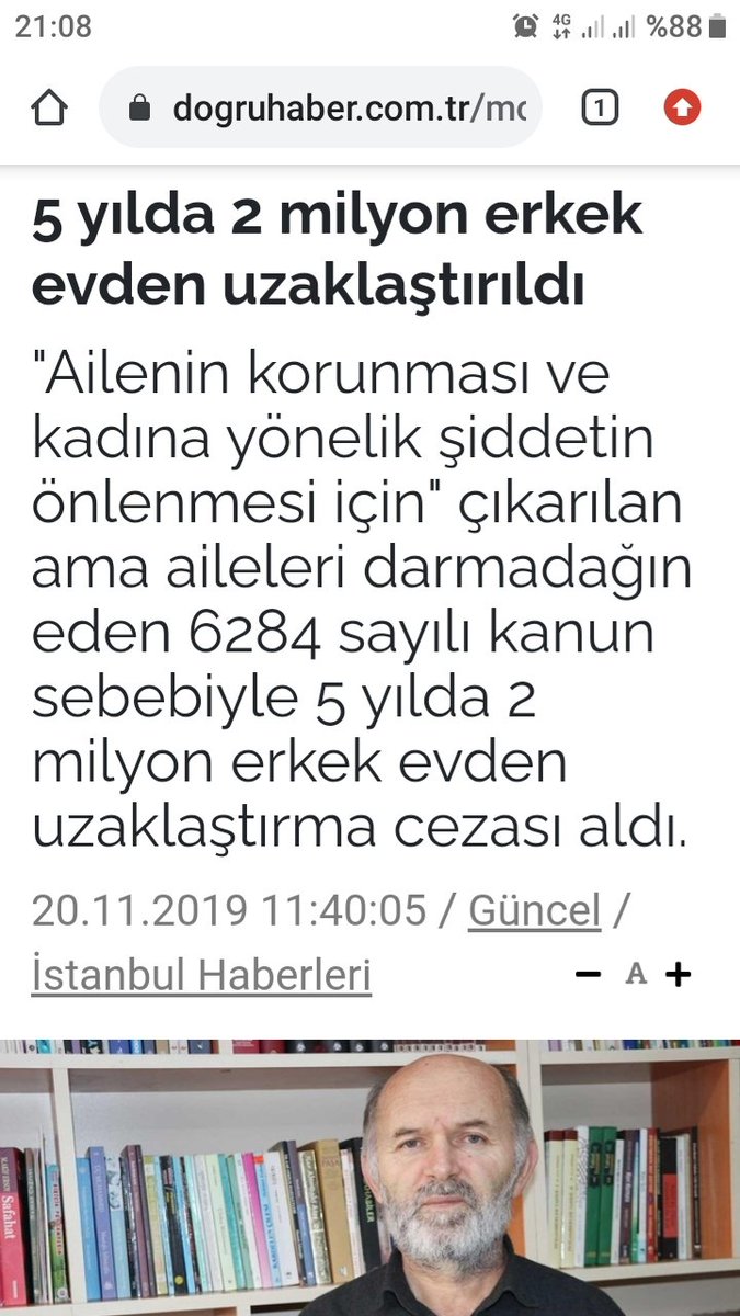 İki milyon evden uzaklaştırıldı
Bu ne demek  bir milletin çöküşü demek 

5 yılda2milyon erkek evden uzaklaştırldı
Ailenin korunması ve kadına yönelik şiddetin önlenmsi için çıkarıln ama aileleri darmadağn eden 6284 saylı kanun sebebiyle2 milyon erkek evden uzaklaştrma cezası aldı