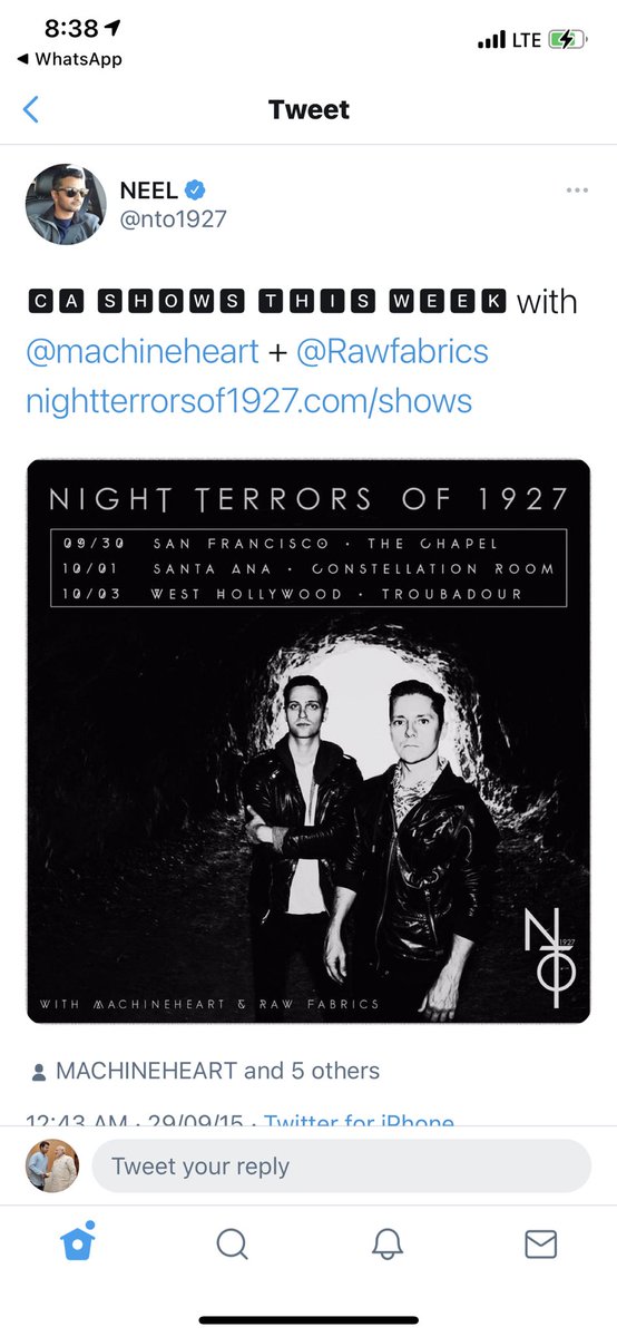 He has bought his  @verified Twitter handle from the band “night terrors of 1927” that is why it’s handle is  @nto1927.He is so lousy that he hasn’t even deleted the old tweets 