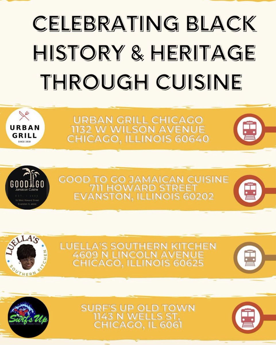 Loyoladop's tweet photo. DOP and Commuter Student Life are partnering up to celebrate black history and heritage through cuisine! Don’t miss out on getting a ticket to one of these delicious restaurants 😋 RSVP on LUCommunity. Link in bio. https://t.co/Ruq8awkN6W