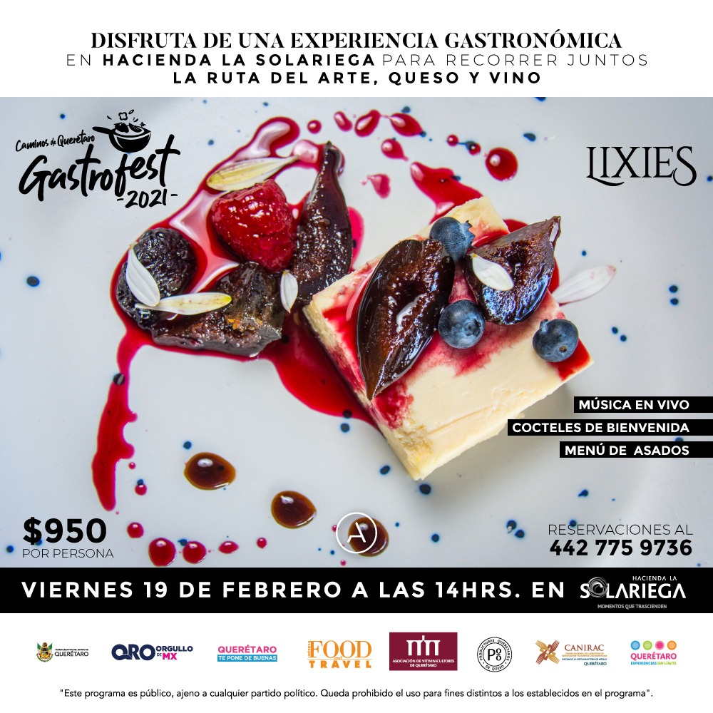 ¡Nos vemos este viernes para otra edición de #Gastrofest por <a href="/FoodandTravelMX/">Food and Travel MX</a>!

Ya puedes reservar tu lugar en #HaciendaLaSolariega o adquirir tu canasta con los sabores de #Vinaltura <a href="/BodegasVaiven/">Bodegas Vaivén</a> y quesos #LaGastoreña para tu experiencia en línea.

No te lo puedes perder.