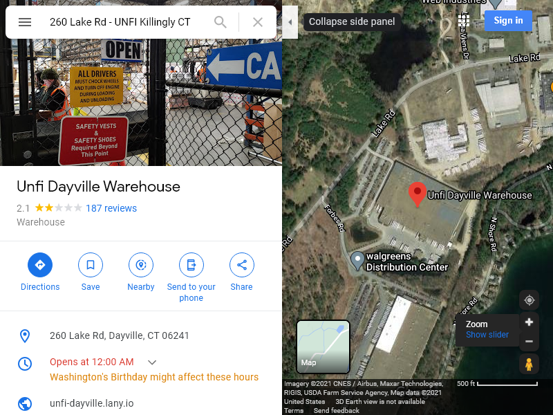 QCA_Local's tweet image. #Killingly | CT | 260 Lake Rd - UNFI | INDUSTRIAL ACCIDENT | Units o/s working an unk industrial accident w/ 1 person reported to be unconscious | #QuietCornerAlerts