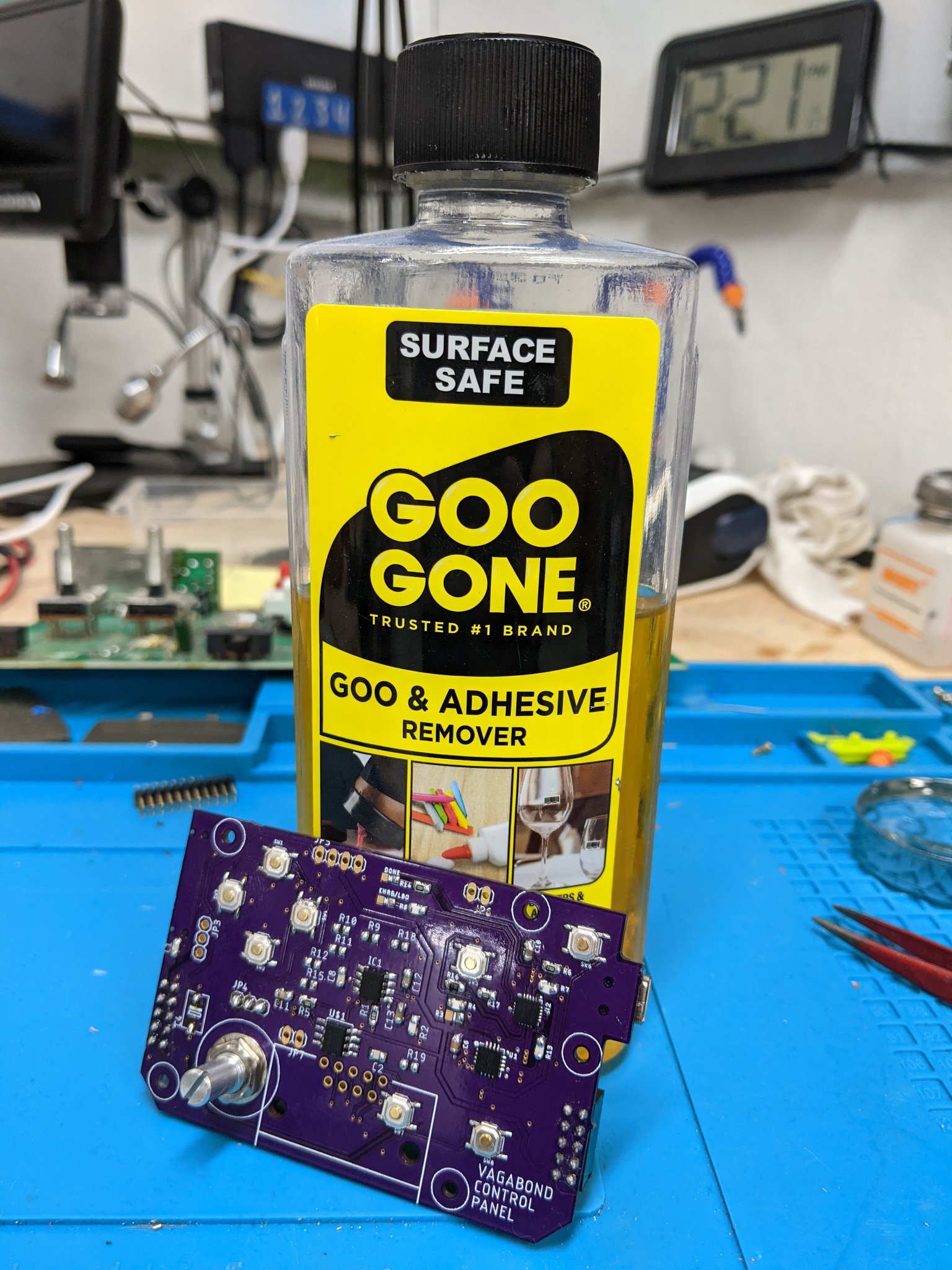Ben Heckendorn on X: Goo Gone is a great final step in cleaning flux.  Removes the sticky from the PCB afterwards. But don't use Goof Off as it  is just acetone with