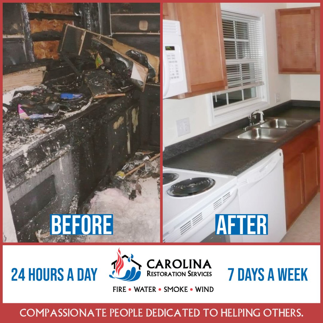 Carolina Restoration Services is dedicated to restoring your property and returning you to life as normal with as little interruption as possible. Our team of restoration professionals will respond quickly to your fire, water, smoke, or wind emergency at any hour of the day.