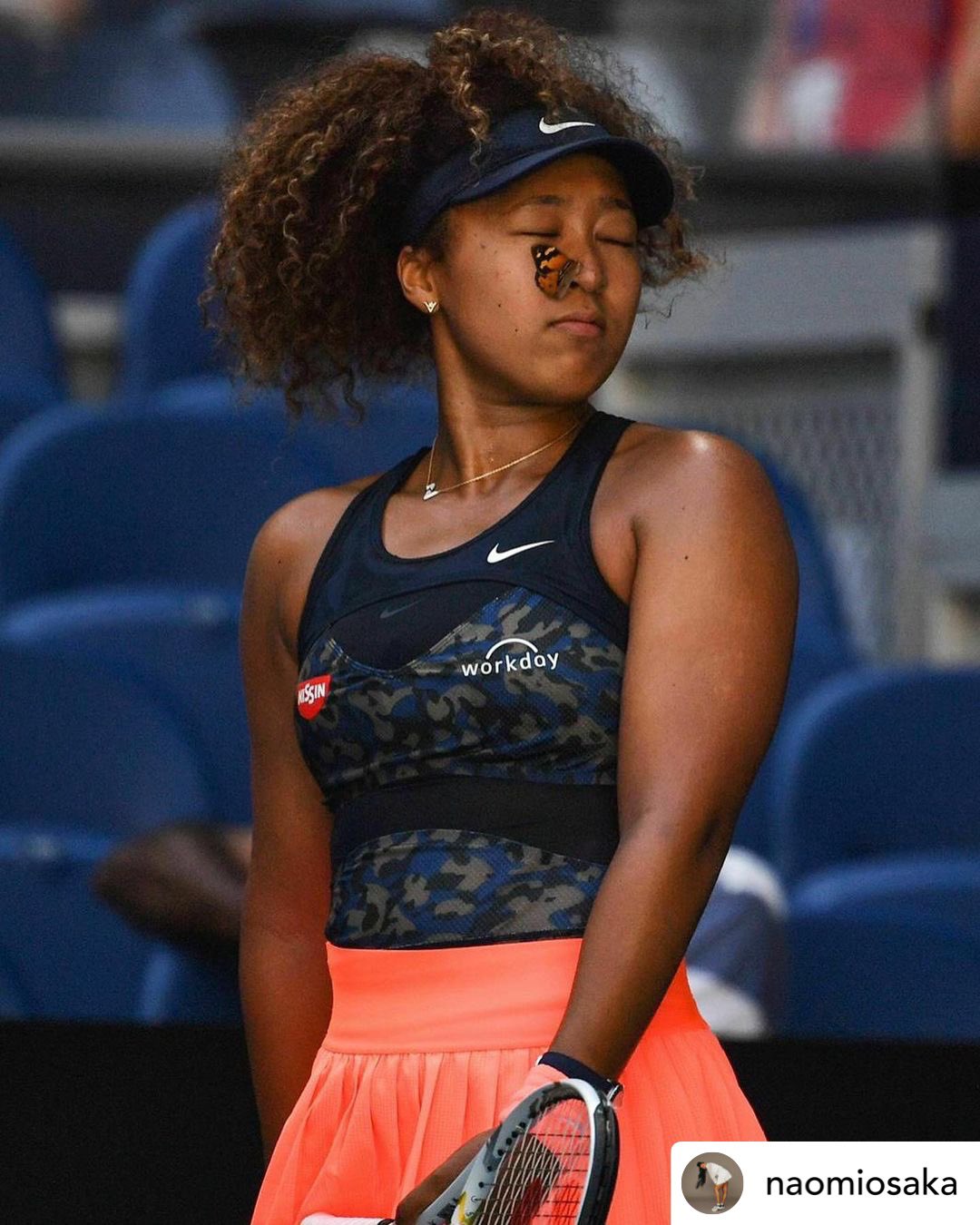 À l'Open d'Australie, ce papillon vole la vedette à Naomi Osaka