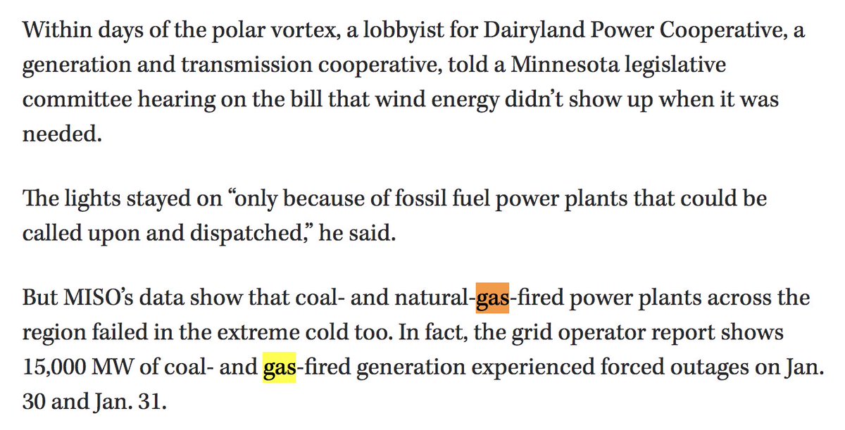 A polar vortex is going to hit a grid that isn't used to those temperatures hard. Regardless of what you're powering it with. We uh ... we have some issues up here sometimes with freezing gas and coal plants, too.  https://energynews.us/2019/02/27/midwest/wind-turbine-shutdowns-during-polar-vortex-stoke-midwest-debate/