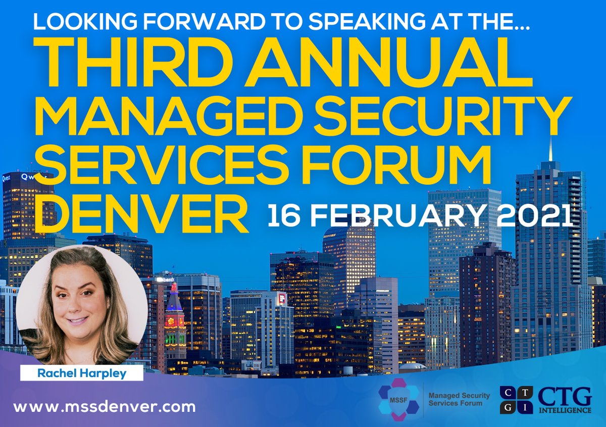 RecruitBitSec's tweet image. Tuesday 2/16 our @RachelRecruitin will be a panelist on &quot;Evolution of Third-Party Security in a Remote Working and Distributed Business Environment&quot; during a full-day virtual event with @CTGIntelligence w/ topics for #MSSP #SecurityServices #InfoSec #WFH #managedsecurityservices