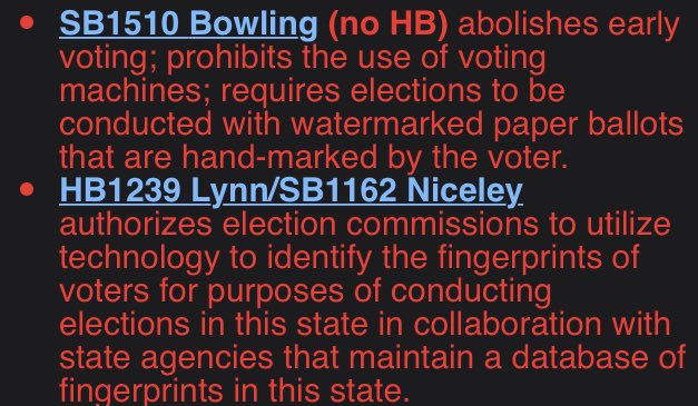 For those who follow me for news about voter suppression in TN, you might be interested in two bills filed this week in the TN legislature.The TN GOP is always coming up with new ways to suppress voters. As usual, I have some thoughts...1/x