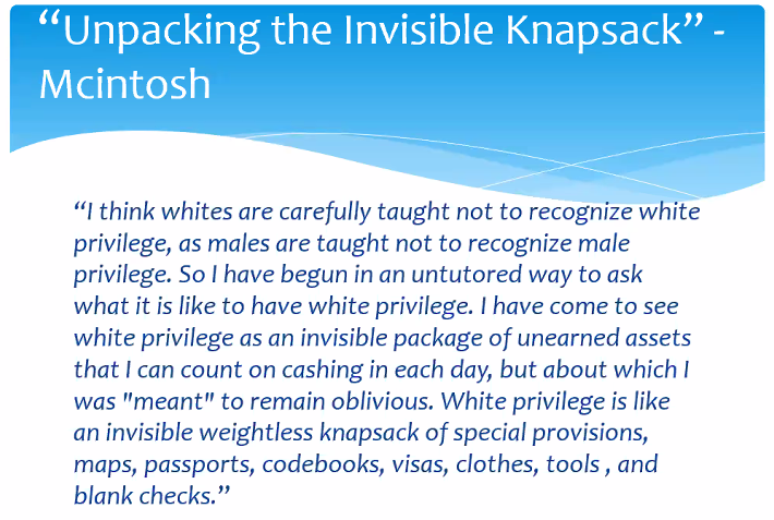 "If you recognize that systems and structures were designed to disadvantage marginalized groups, the expectation should then be that those in the dominant group use their access, privilege and opportunity to make way for those without that same access, privilege and opportunity."