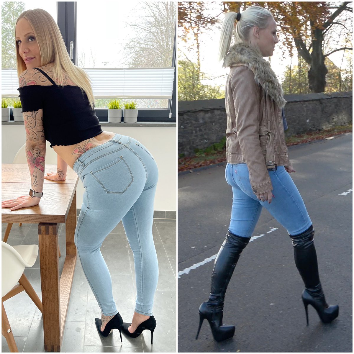 Jeans mit Heels oder Jeans mit Stiefeln...? http://www.laracumkitten.tv 