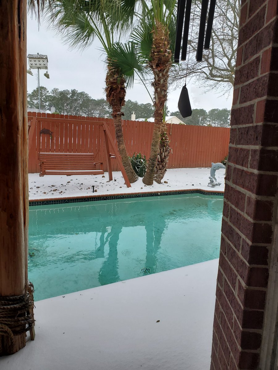 Freddy_licious's tweet photo. Houston, TX at 14 degrees this morning. 4" of snow. Front yard and back yard. Never saw this in my life while living here. High of 19 degrees today. Low of 8 degrees tonight. Unprecedented! https://t.co/q9XKD2Xe3w