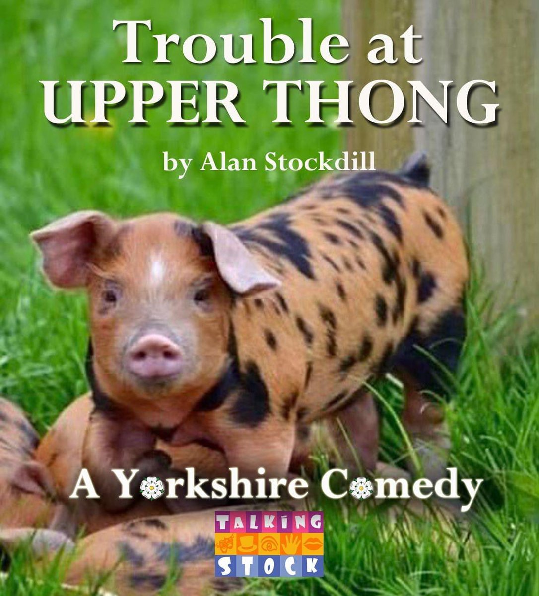 Stickstock123's tweet photo. Another day, another play by @alanstockdill The sequel to #thecowfieldsofslackbottom but it stands alone. Coming to a theatre near you at some point. 🎭 We all need a laugh and #troubleatupperthong is a true #yorkshirecomedy 🐖 🐖 🥾 https://t.co/p8WWESGc2F