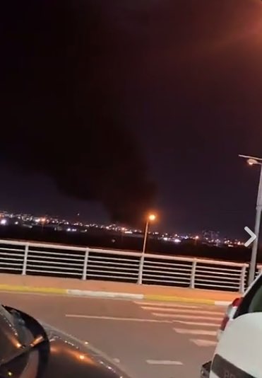 Unconfirmed photo of smoke raising from the vicinity of  #Erbil Airport.