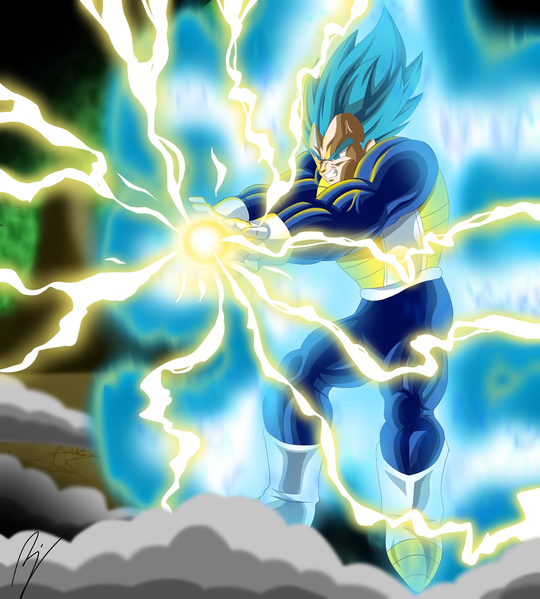 Super Saiyan Blue VEGETA FINAL FLASH!