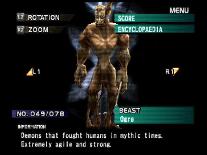 Moreover, many of the enemy descriptions mention the Underworld, which features prominently in Ogre lore, and it's where the ogres and demons reside. Furthermore, the description of the ogres in VS says "Demons that fought humans in mythic times."