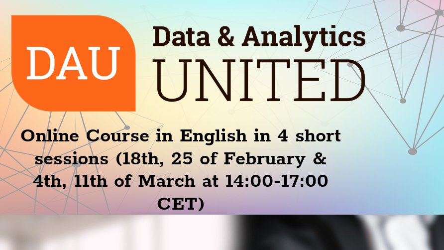 Data & Analytics United (@dataanalyticsu1) on Twitter photo Starting this Thursday: Data & Analytics United - #Certified #data & #analytics (CDAT) offered online by two of the DAU authors/creators (<a href="/rogierammerlaan/">Rogier Ammerlaan</a> & <a href="/adorsek/">Armando Dörsek</a>) in four 4-hour sessions (Afternoon sessions from #Europe): da-united.com/training
#reachyourpotential Starting this Thursday: Data & Analytics United - #Certified #data & #analytics (CDAT) offered online by two of the DAU authors/creators (<a href="/rogierammerlaan/">Rogier Ammerlaan</a> & <a href="/adorsek/">Armando Dörsek</a>) in four 4-hour sessions (Afternoon sessions from #Europe): da-united.com/training
#reachyourpotential
