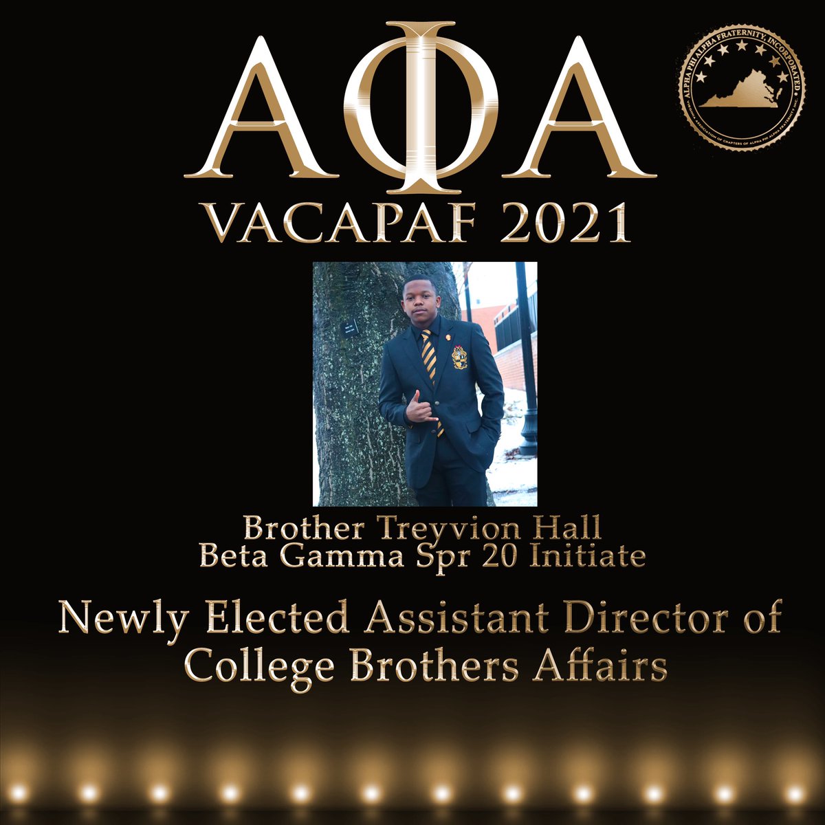 bg_alphas's tweet photo. Congratulations to brothers on their individual awards🏆. Brother Treyvion Hall was elected as the Assistant Director of College Brother Affairs. President Malik Rush was awarded College Brother of the Year. Brother Isaiah Brown won the Belford V Lawson Oratorical Contest #3Peat https://t.co/jqoXxJp4YN