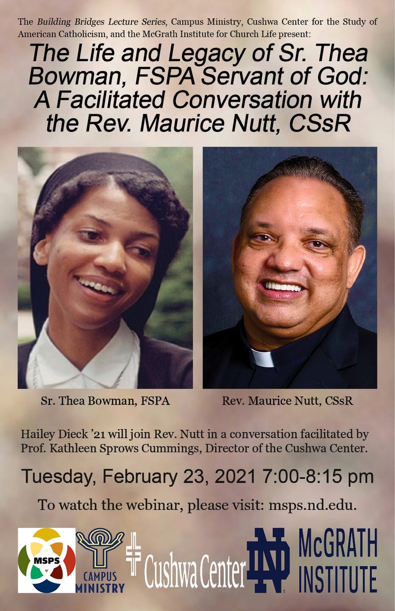Building Bridges (@nd_bridges) on Twitter photo Come join us and our partners <a href="/NDMinistry/">ND Campus Ministry</a> <a href="/CushwaCenter/">Cushwa Center</a> and <a href="/McGrathND/">McGrath Institute for Church Life</a> for next Tuesday's event Come join us and our partners <a href="/NDMinistry/">ND Campus Ministry</a> <a href="/CushwaCenter/">Cushwa Center</a> and <a href="/McGrathND/">McGrath Institute for Church Life</a> for next Tuesday's event