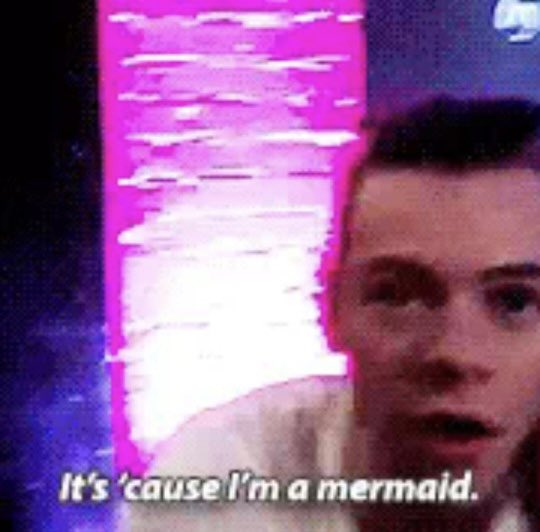 tw // nsfw (mention of genitalia)harrys mermaid tattoo is interesting because it specifically has a vagina, when generally the tail would cover any genitalia. when asked about why he got the tattoo, harry said “its cause i am a mermaid” which could be a metaphor for being trans