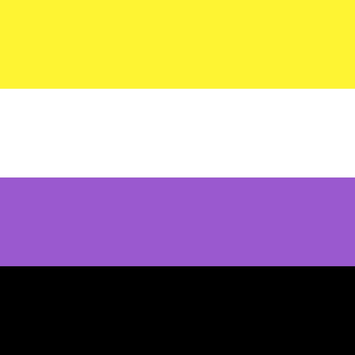 next, let’s talk about the fine line album cover. it uses all of the trans flag colors, in a similar pattern.  in the photoshoot, we have yellow, purple, and black, which are on the nonbinary flag (last photo is the enby flag for reference)