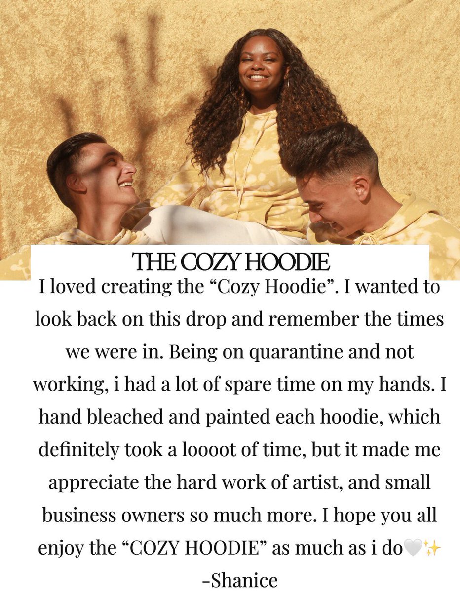 I loved creating the “COZY HOODIE”. I hope you guys love them as much as i do✨Available now ✨!!! saintcozy.com