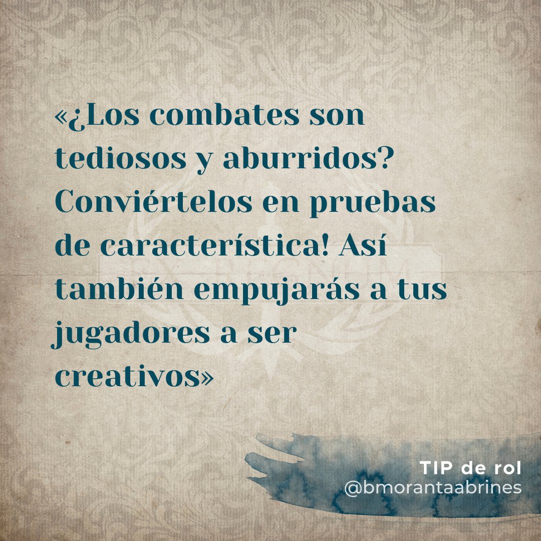 ExRegnum's tweet photo. TIP DE ROL
 #jugadores #características #DJ #consejorol #rolenespañol #consejito #rolmaster #creatividad #jugadamaestra #combate https://t.co/kMgOUJXFYR