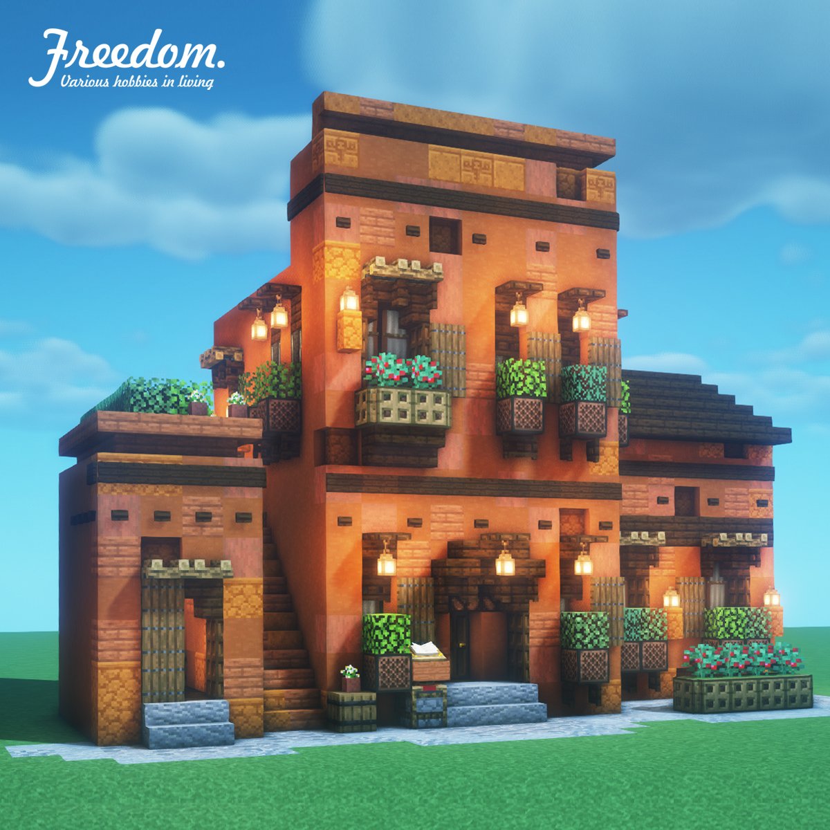 Freedom87792578's tweet photo. Restaurant [progress]

#Minecraft  #minecraftbuild #minecraftart #house #マインクラフト #マイクラ #base #建築 #minecraft建築コミュ #architecture #バニラ建築学部 #restaurant https://t.co/tcCS7hzm3V