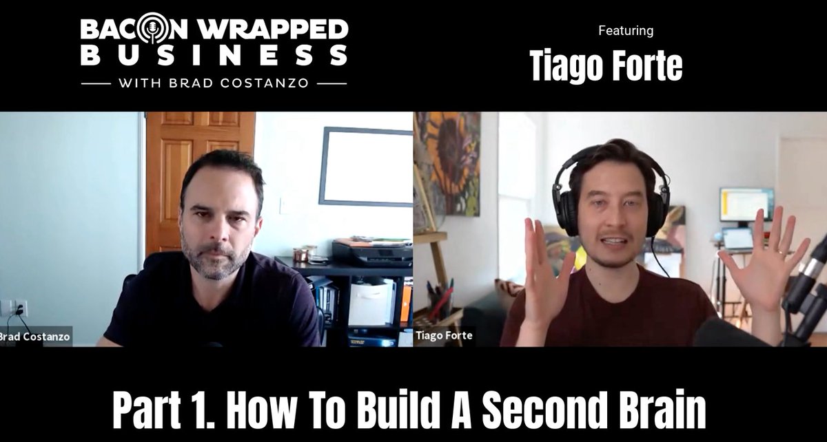 BradCostanzo's tweet image. How do you keep track of everything you learn? How do you do #PersonalKnowledgeManagement right? I interviewed Tiago Forte @fortelabs to find out and love his process here baconwrappedbusiness.com/how-to-build-a… . #secondbrain