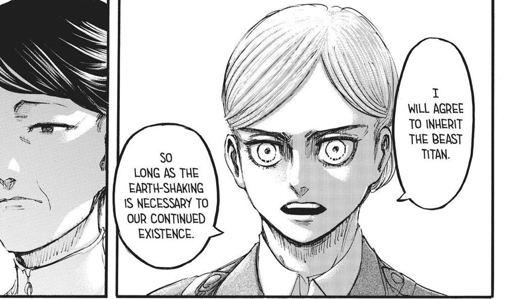 Not only that but, Historia did NOT need to have a child to save herself (contrary to popular belief) + Eren would’ve never agreed if the baby was solely conceived just for some sort of plan. Eren consistently rejects this idea