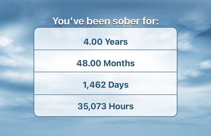 #4yearssober #grateful #freeofbondage  #stopthestigmaofaddiction https://t.co/b0UYPTJmS3<a href="/tag/4yearssober"class="tags">#4yearssober</a><a href="/tag/grateful"class="tags">#grateful</a><a href="/tag/freeofbondage"class="tags">#freeofbondage</a><a href="/tag/stopthestigmaofaddiction"class="tags">#stopthestigmaofaddiction</a>