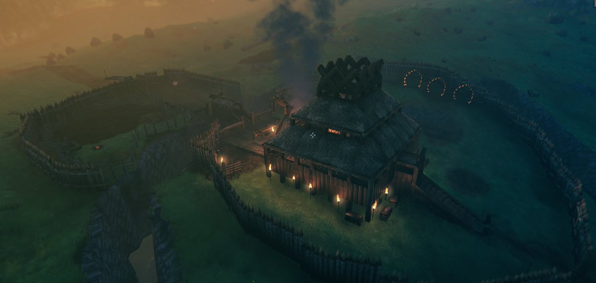 I know everybody is probably already playing, but <a href="/Valheimgame/">Valheim 🌟</a> is amazing. Full review on <a href="/VGOPodcast/">Video Game Outsiders</a> with <a href="/blkdog7/">░J░A░H░N░</a> and @mattomcfly tomorrow - in the meantime, check out one of our (many) sweet houses.