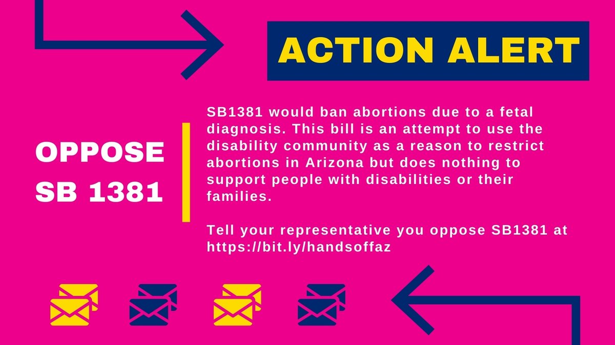 STOP using the disability community in your abortion attacks. Laws that restrict access to reproductive health services, including abortion, disproportionately affect women, transgender men, and non-binary people with disabilities by compounding these barriers  #handsoffaz
