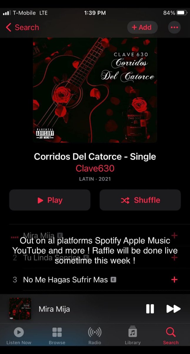 Clave630's tweet photo. Corridos del catorce out now Go show some love💪🏻❤️ https://t.co/yoycd6ObDQ