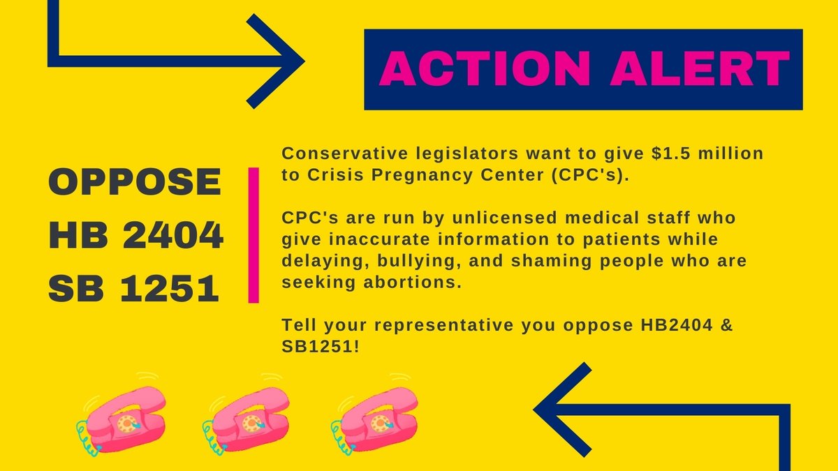 AZ lawmakers &  @azpolicy want $1.5 million in taxpayer dollars to fund fake women’s health centers, also known as CPCs. Tell your elected officials NO, our communities do not want more fake clinics!  #AbortionIsEssentialAZ #HandsOffAZ