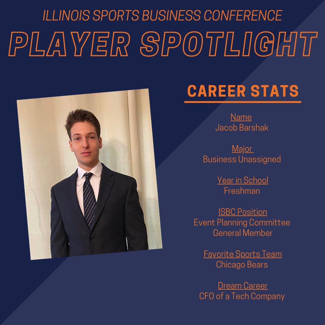Player Spotlight of the Week 💫

Jacob Barshak says, "I have gained a strong insight into the world of sports business that I would not have known if not for ISBC.”

This weekend is Jacob’s first conference, and could be yours too! Get your tickets today❗️

#SportsReimagined